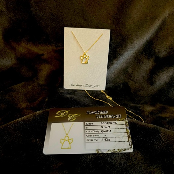 Certified 0,02 ct. Diamond 14K Necklace NEW with giftbox! FOR VALENTINE’S DAY♥️ - Picture 5 of 5